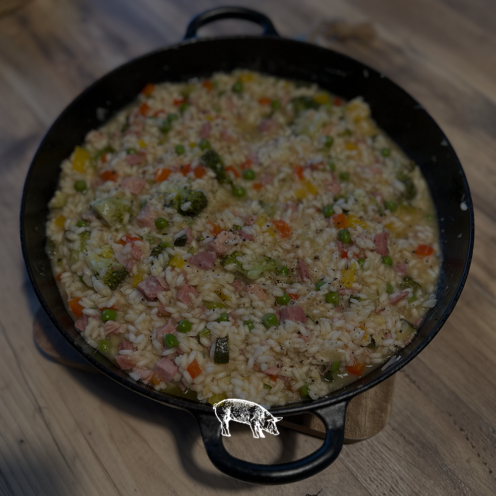 Diced Ham and Vegetable Risotto